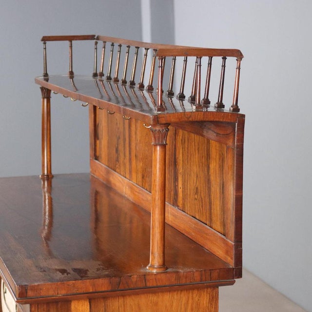 Antique Cupboard in Violet Wood, Brass, and Fabric, United Kingdom, 1800s For Sale - Image 5 of 10