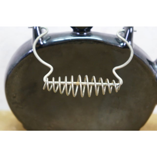 Mid 20th Century Japanese Redware Kitchen Wall Pocket Spice Rack Tea Coffee Shakers Set 8" For Sale - Image 9 of 18