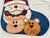 Vintage Crazy Mountain Imports "Porch & Parlour" Felt Christmas Stocking - Primitive Folk Art Santa, Reindeer & Bear Excellent Condition For Sale - Image 12 of 13