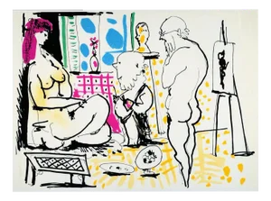 Pablo Picasso, Suzanne and the Old Men, Lithograph, 1966
