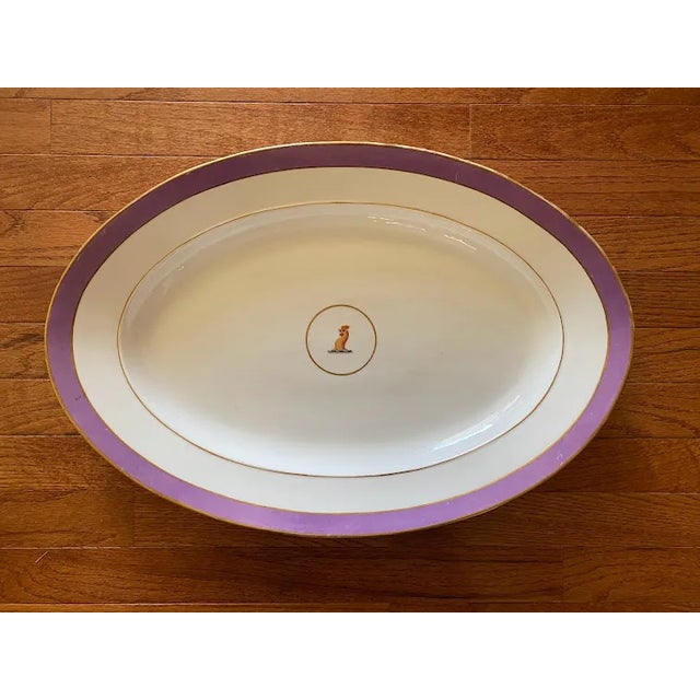 Ceramic Antique Limoges Laque De Chine Gold & Amethyst Serving Platter For Sale - Image 7 of 7