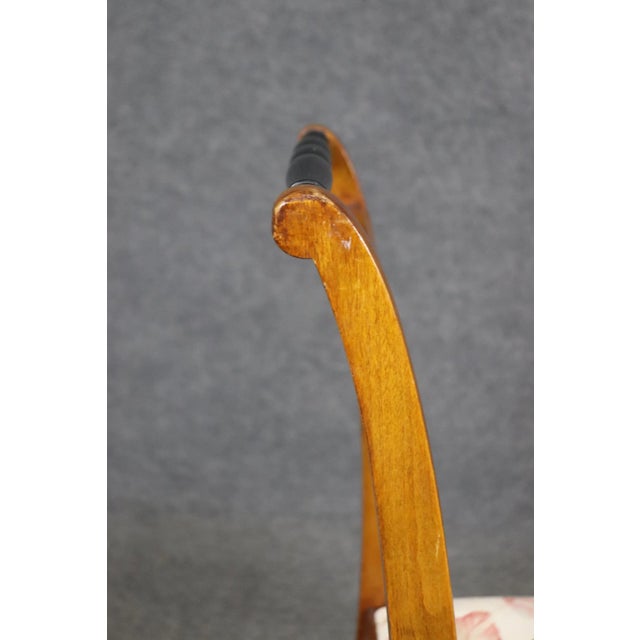 Pair of Birch Antique Biedermeier Style Side Chairs With Ebonized Accents For Sale - Image 4 of 12