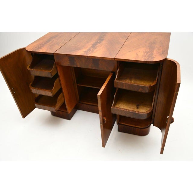 Art Deco Figured Walnut Dressing Table, 1930 For Sale - Image 12 of 13