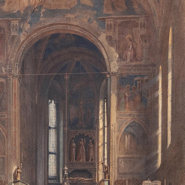 'Scrovegni Chapel' by Carl Frederich Heinrich Werner, 1855, Giotto, Arena Chapel, Padua, Leipzig Academy For Sale - Image 4 of 10