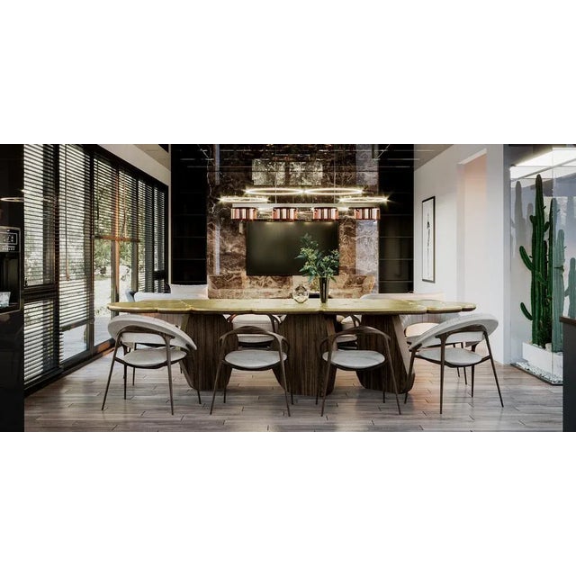 Brown Anta Da Arca Dining Table by Alma De Luce For Sale - Image 8 of 9