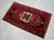 Ruby Red Hand-Knotted Small Turkish Rug Colorful Entry Decor Doormat 21"x37" For Sale - Image 8 of 11