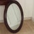 Brown Historicist Oval Mirror with Wooden Frame For Sale - Image 8 of 8