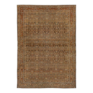 Unique Antique Hand-Knotted Wool Rug With Allover Botanical Motif For Sale