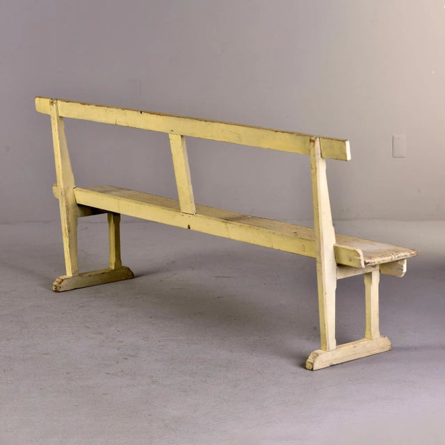 Wood 19th Century English Bench With Painted Finish For Sale - Image 7 of 13