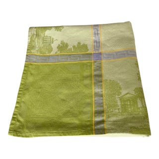 Vintage French Jacquard Tablecloth Designed by Primrose Bordier for Le Jacquard Français For Sale