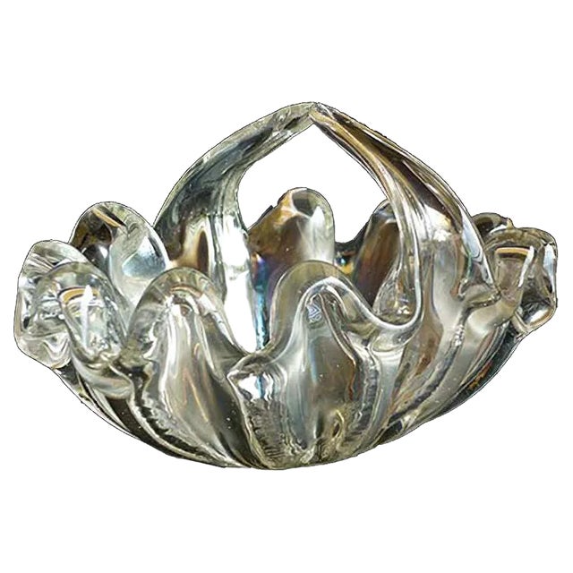 Murano Glass Shell-Shaped Bowl by Ercole Barovier, 1940s For Sale