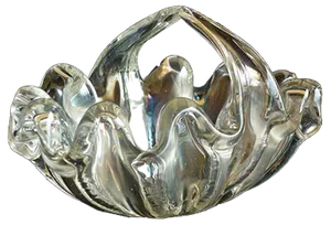 Murano Glass Shell-Shaped Bowl by Ercole Barovier, 1940s