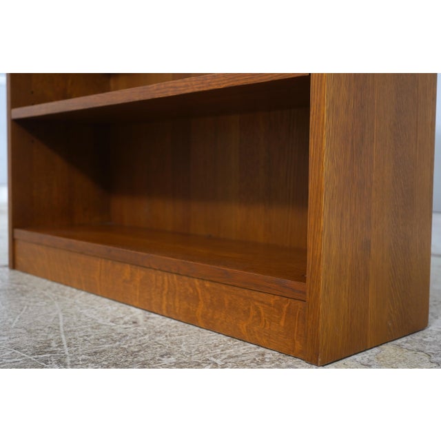 Mission Stickley Mission Oak 40 Inch Low Open Bookcase For Sale - Image 3 of 13