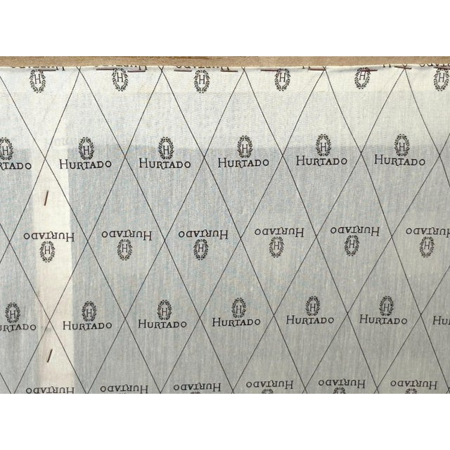 Vintage Francisco Hurtado Rolled Arm Upholstered Bench Made in Spain For Sale - Image 12 of 15