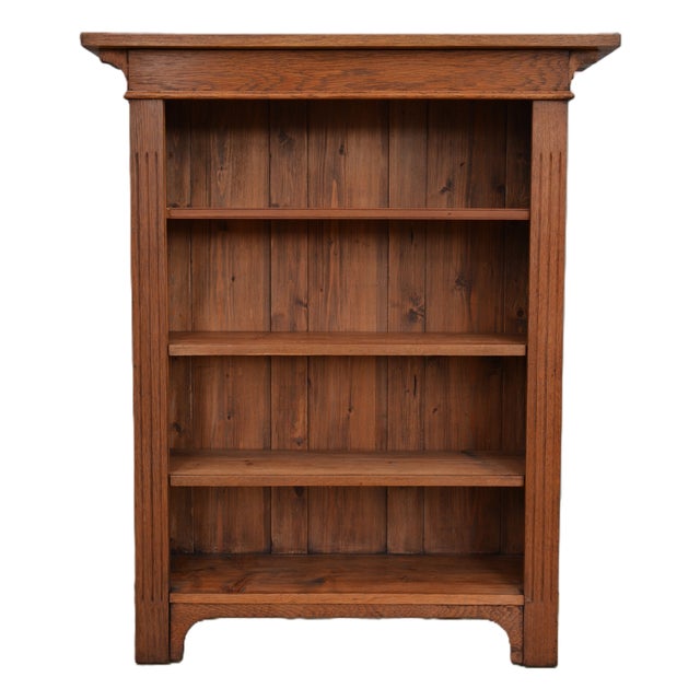 Arts and Crafts Oak Open Bookcase, 1900 For Sale