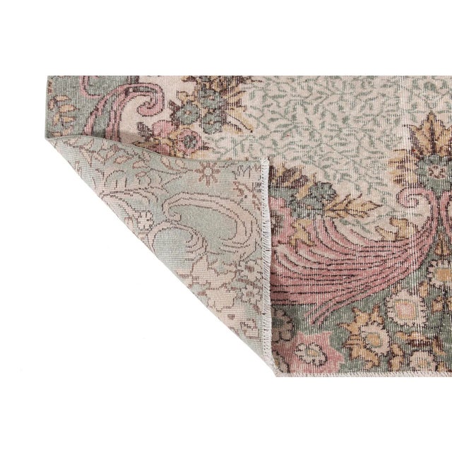 Turkish 1960s Vintage Turkish Oushak Rug - 6′4″ × 10′ For Sale - Image 3 of 6