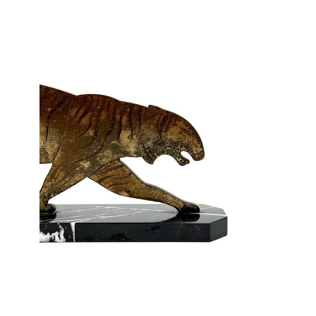 Bronze Art Déco Bronze Tigre Sculpture, France Ca. 1930 For Sale - Image 8 of 12