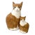 Vintage Pair of Ns Gustin Co. Ceramic Tabby Cat Figures For Sale
