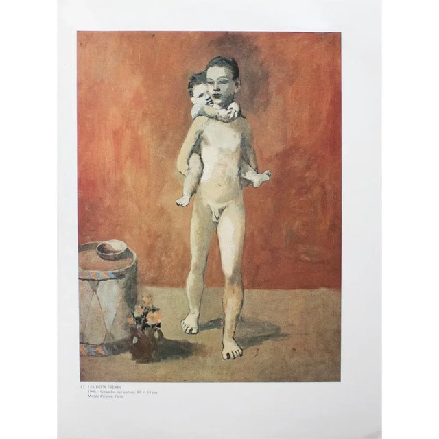 Chocolate 1985 After Pablo Picasso, "The Two Brothers" Parisian Full-Color Print For Sale - Image 8 of 8