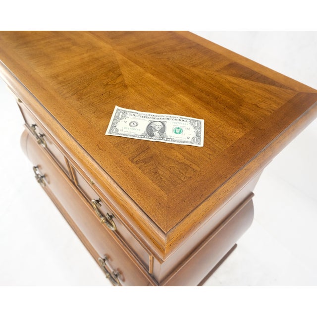 Mid-Century Modern Drexel Bombay Style Heavy Brass Drop Pulls Dovetail Drawers Dresser Chest For Sale - Image 3 of 12