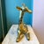 Hollywood Regency Vintage Large Brass Giraffe Statue For Sale - Image 3 of 9