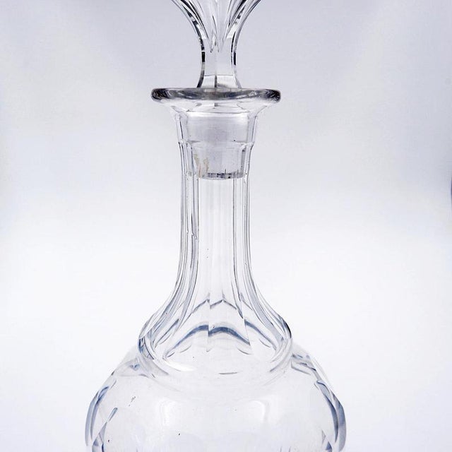 Vintage Glass Carafe Vase For Sale - Image 5 of 7