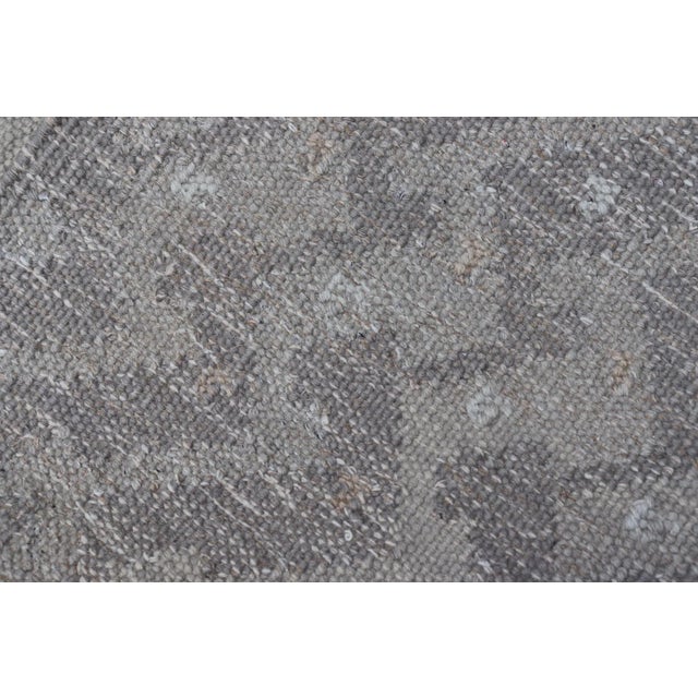 Geometric Scandinavian Flat-Weave Rug in Gray by Keivan Woven Arts 3'2 X 4'10 For Sale - Image 9 of 9