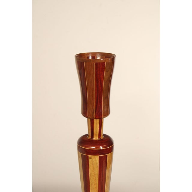 Philip M. Jacoby Set of Three Handcrafted Wood Vases For Sale - Image 12 of 18