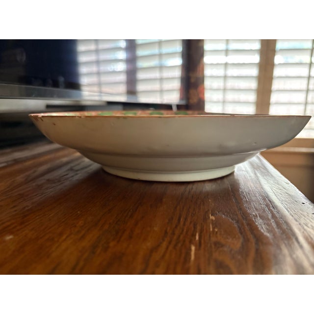 Ceramic One 9.5” Rose Medallion Bowl - Genuine Porcelain 1860-1885 For Sale - Image 7 of 10