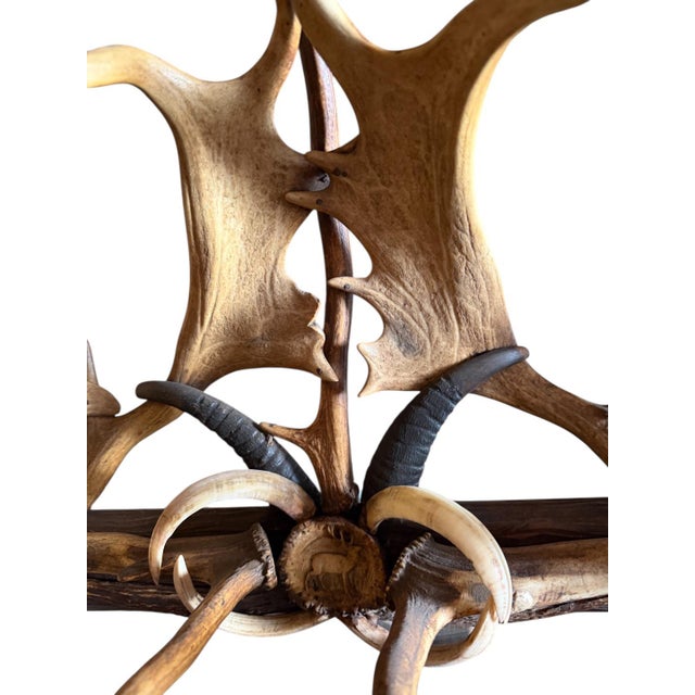 Antler Mirror German Antique For Sale In Aspen - Image 6 of 9