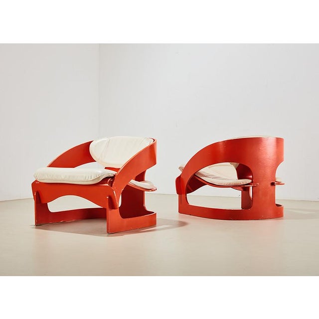 4801 Lounge Chairs by Joe Colombo for Kartell, 1960s, Set of 2 For Sale - Image 3 of 10