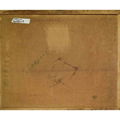 Oil on masonite realized by Giovanni Gromo in 1980s. Hand signed. Good condition. This piece is attributed to the...