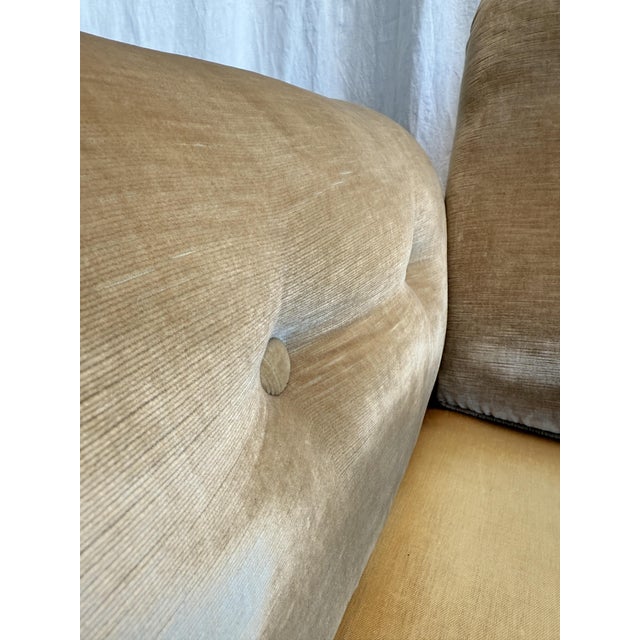 Mid-Century Modern Italian Velvet and Wooden Sofa by Osvaldo Borsani for Tecno, 1960s For Sale - Image 12 of 18