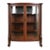 R. J. Horner Style Antique American Empire Oak Bow Front Bookcase Cabinet With Lion's Paw Feet, Circa 1890 For Sale