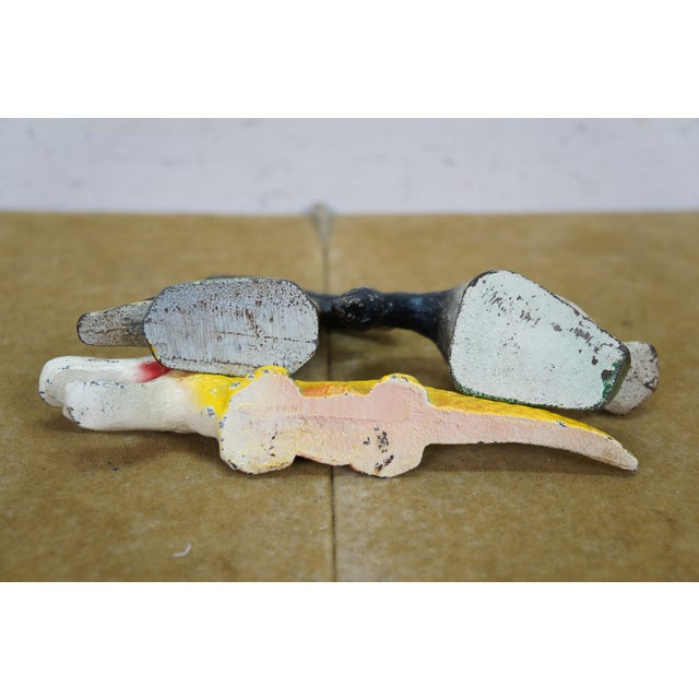 Mid 20th Century Wilton John Wright Cast Iron Figural Bottle Openers Pelican Alligator Goose - Set of 3 For Sale - Image 10 of 11