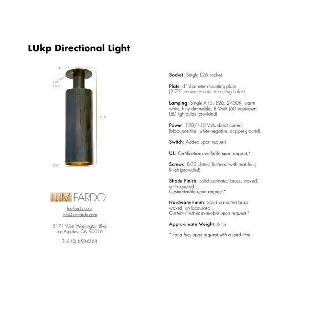 Lumfardo Italian LUkp Directional Light For Sale In Austin - Image 6 of 6