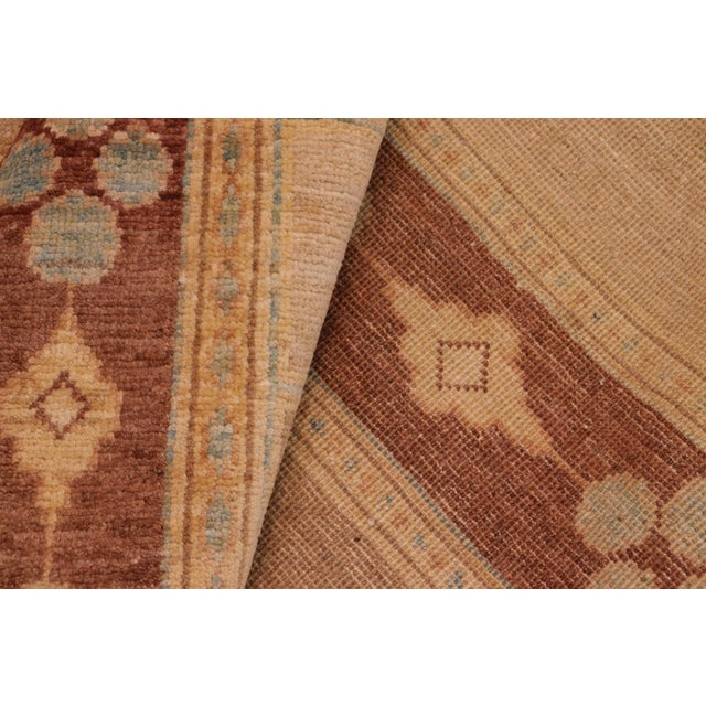 Textile Bohemien Ziegler Brown Tan Hand-Knotted Wool Rug - 7'10'' X 9'10'' For Sale - Image 7 of 8