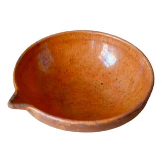 Large Antique Bohemian Dish in Glazed Clay, 1890s For Sale