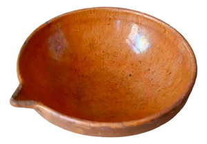 Large Antique Bohemian Dish in Glazed Clay, 1890s