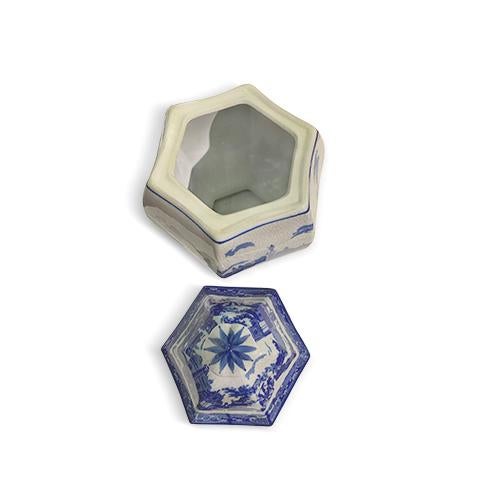 2000s Asian Blue & White Vase With Lid Chairish