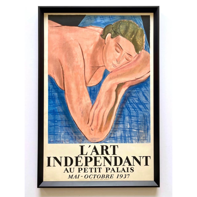 Henri Matisse Vintage 1937 Mourlot Fine Art Lithograph Print Framed Landmark French Exhibition Poster " Le Reve " 1935 For Sale - Image 13 of 13