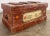 Red Antique Hand-Painted Wood Trunk Tool Chest For Sale - Image 8 of 12