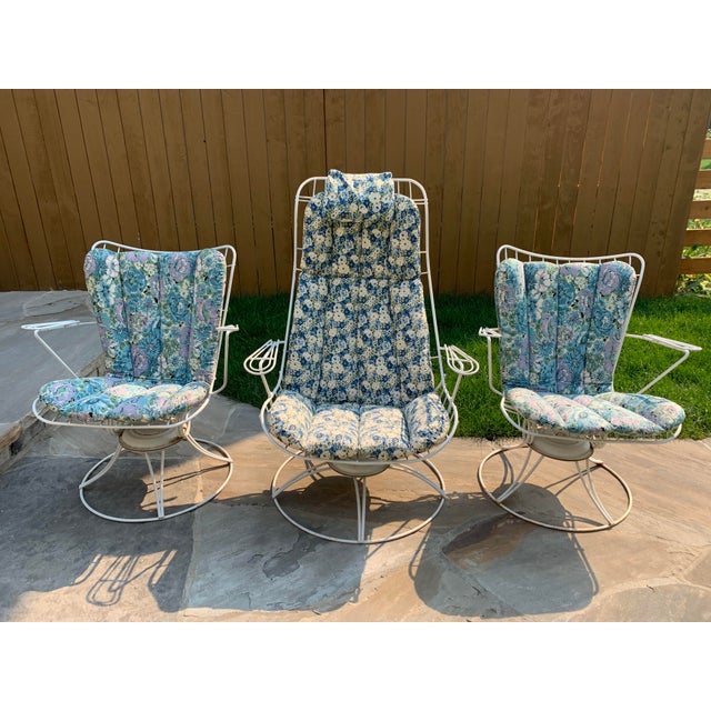 1960s Vintage Homecrest Outdoor Metal Wire Chairs Set of 3 Chairish