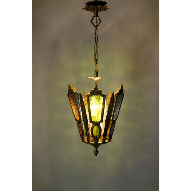 Spectacular and Exceptionally Elegant 1960s Spanish Gothic and Moorish Revival Style Solid Sand-Cast Brass 3-Light...