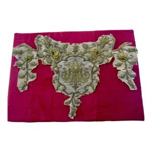 Early 19th Century Gold Embroidery Fragment Monogram MA