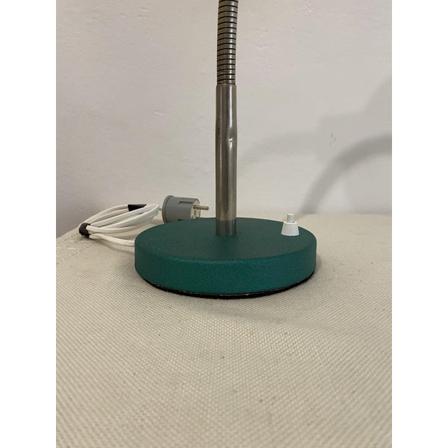 Forest Green Mid-Century Modern Adjustable Gooseneck Desk Lamp in Emerald Green, 1960s For Sale - Image 8 of 18