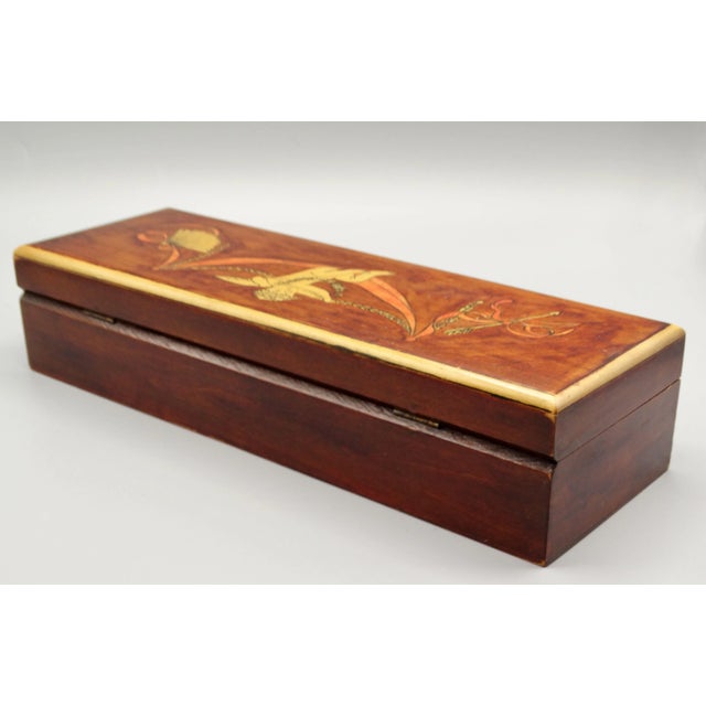 1920s 1920 French Box With Hand Painted Cupid Putti For Sale - Image 5 of 9