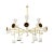 Mid-Century Ivory Brass Chandelier, 1960s For Sale - Image 11 of 11