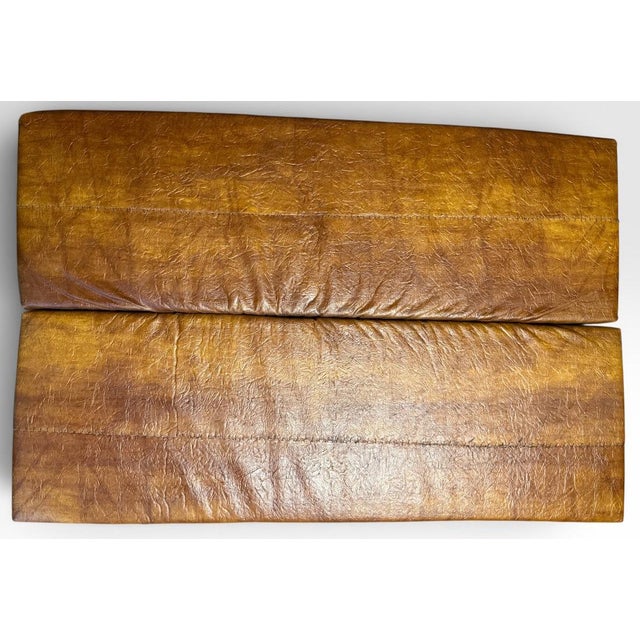 Pair of Antique Architectural Church Pew Benches, Turn of the Century Country Pine Two-Seater Settles For Sale - Image 14 of 16