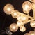 Custom and Exclusive Brass and Murano Glass Molecular "Snowflake" Chandelier For Sale - Image 9 of 10
